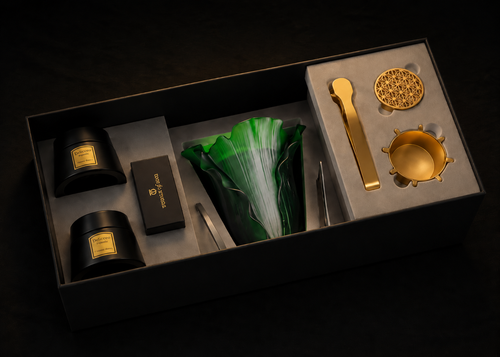 TOUCH OF OUD GREEN  - طقم هدايا مبخرة 5 قطع
