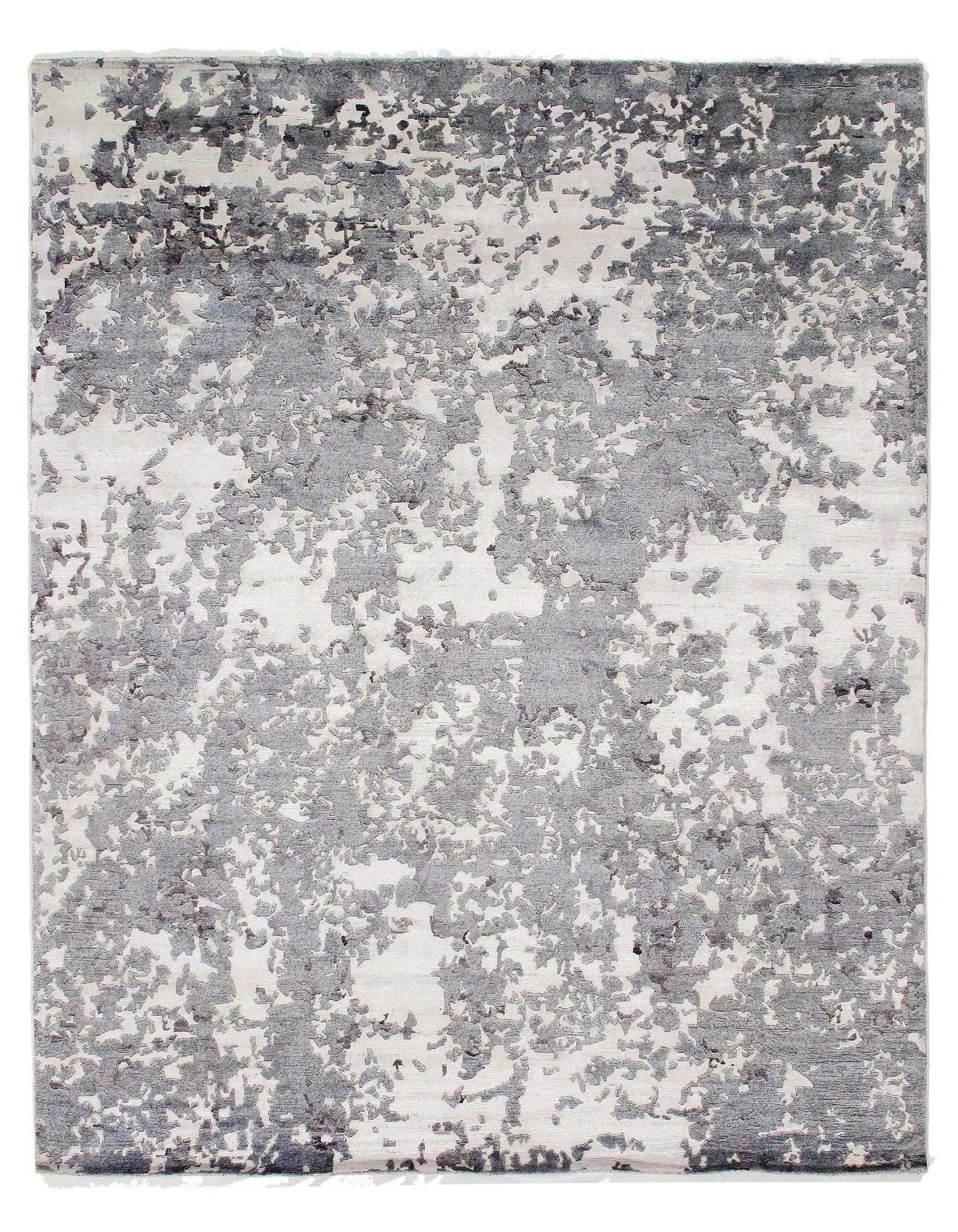 Canvello Gray Modern Hand Knotted Rug - 8'x10'