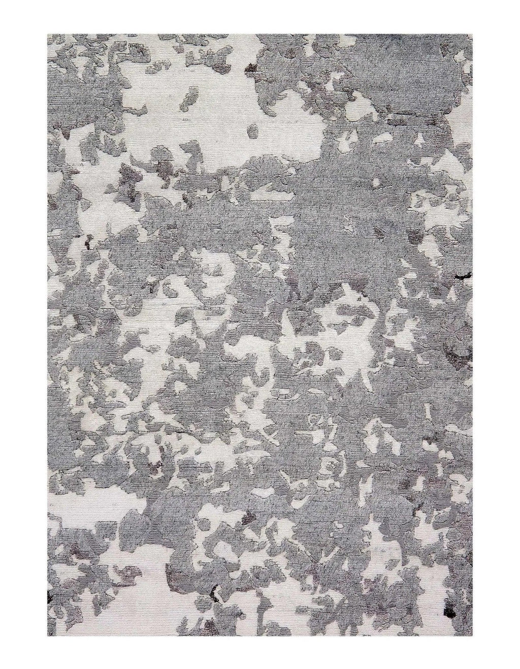 Canvello Gray Modern Hand Knotted Rug - 8'x10'