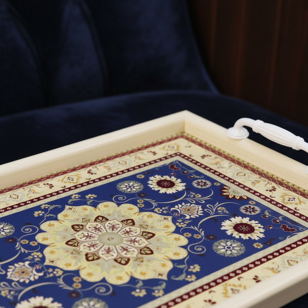 صينية-تقديم-خشبية-تفاصيل-النقش